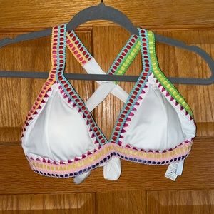 bar III crocheted bikini top
